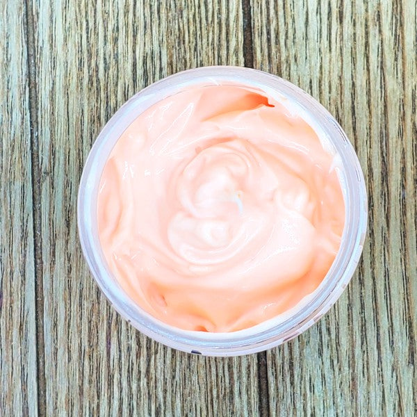 Top view of orange body yogurt